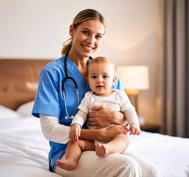Baby care support at home by Hyakom Home Health Care in Dubai and the UAE